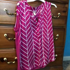 Pink and white blouse